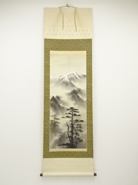 JAPANESE HANGING SCROLL / HAND PAINTED / LANDSCAPE 